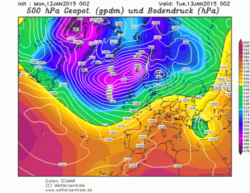 12 GENNAIO 2015 PREVISIONI METEO