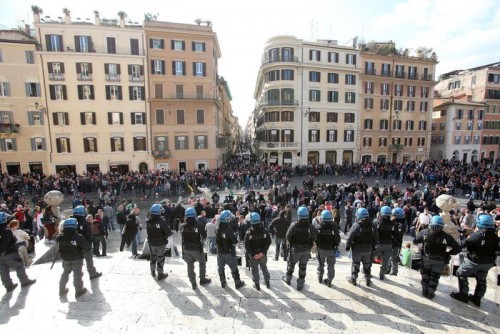 Feyenoord's supporters in Rome