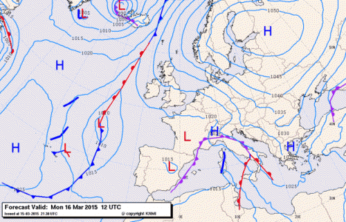 16 MARZO 2015 PREVISIONI METEO