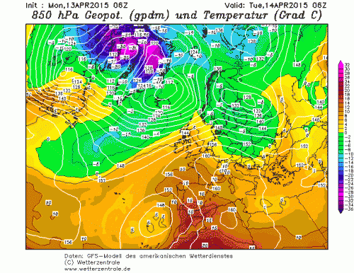 13 APRILE 2015 PREVISIONI METEO