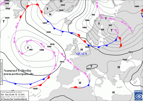 22 APRILE 2015 PREVISIONI METEO