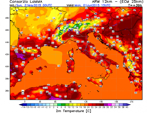 31 MAGGIO 2015 PREVISIONI METEO