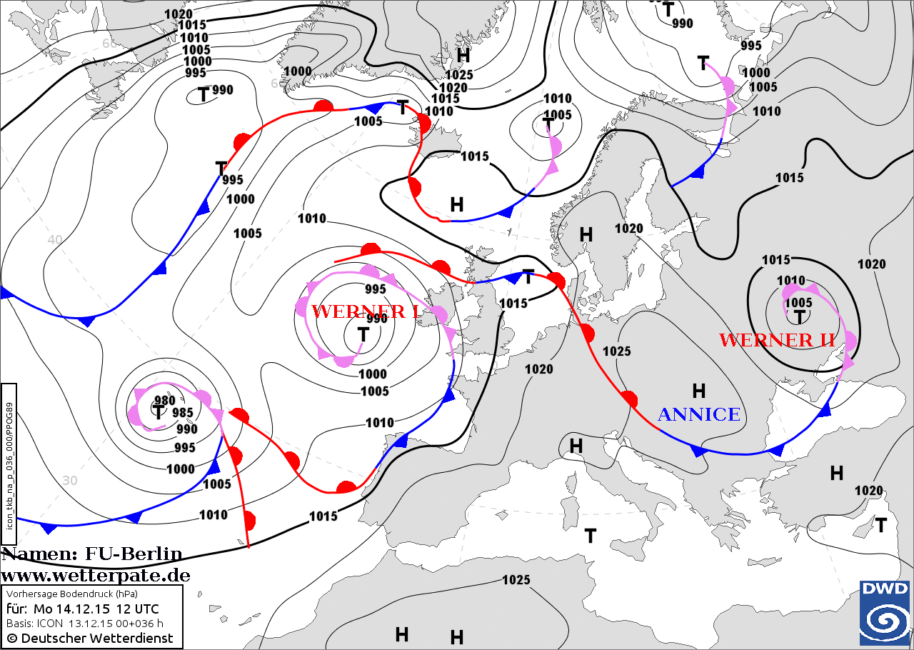 13 DICEMBRE 2015 PREVISONI METEO