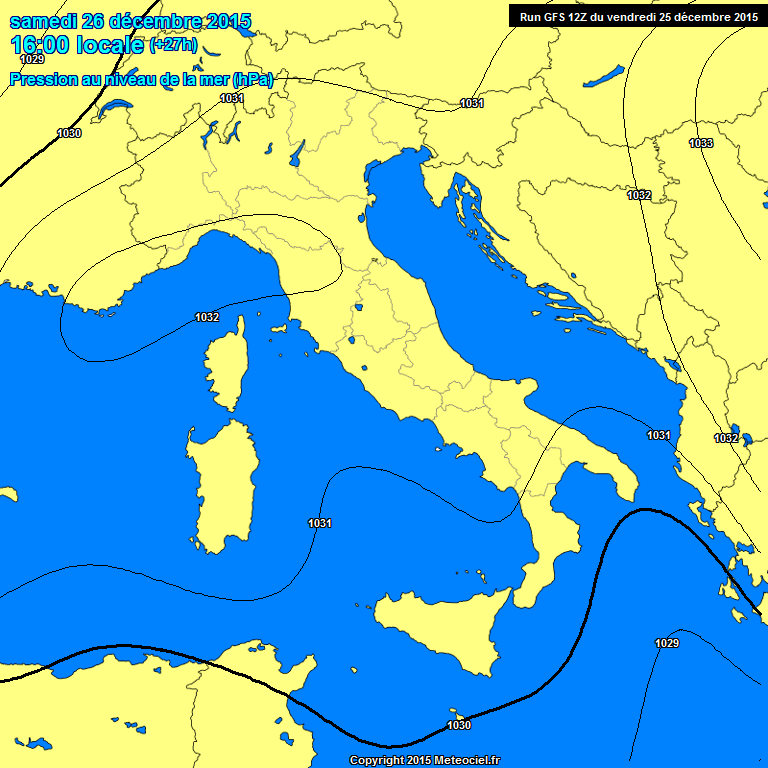 25 DICEMBRE 2015 PREVISIONI METEO