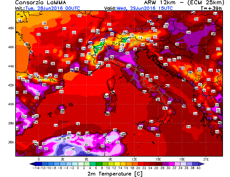 28 GIUGNO 2016 PREVISIONI METEO