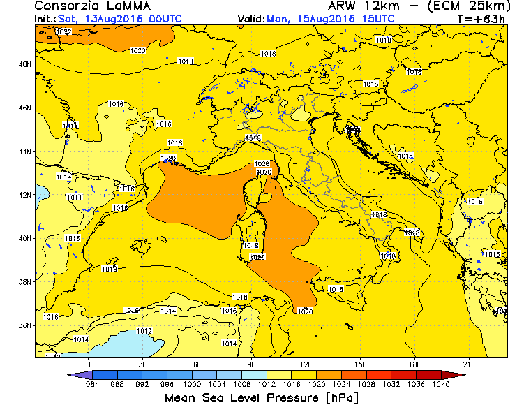 13 AGOSTO PREVISIONI METEO