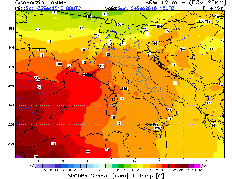 3 SETTEMBRE 2016 PREVISIONI METEO